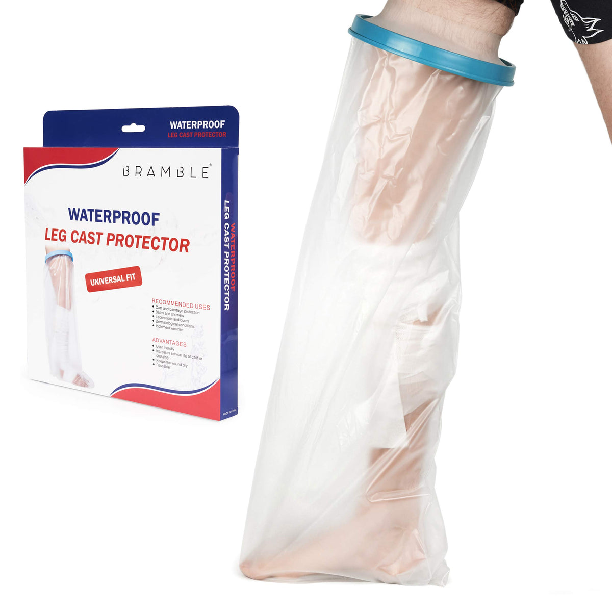 Bramble Waterproof Silicone Arm Cast Protector - Transparent Shower Cover For Casts & Bandages