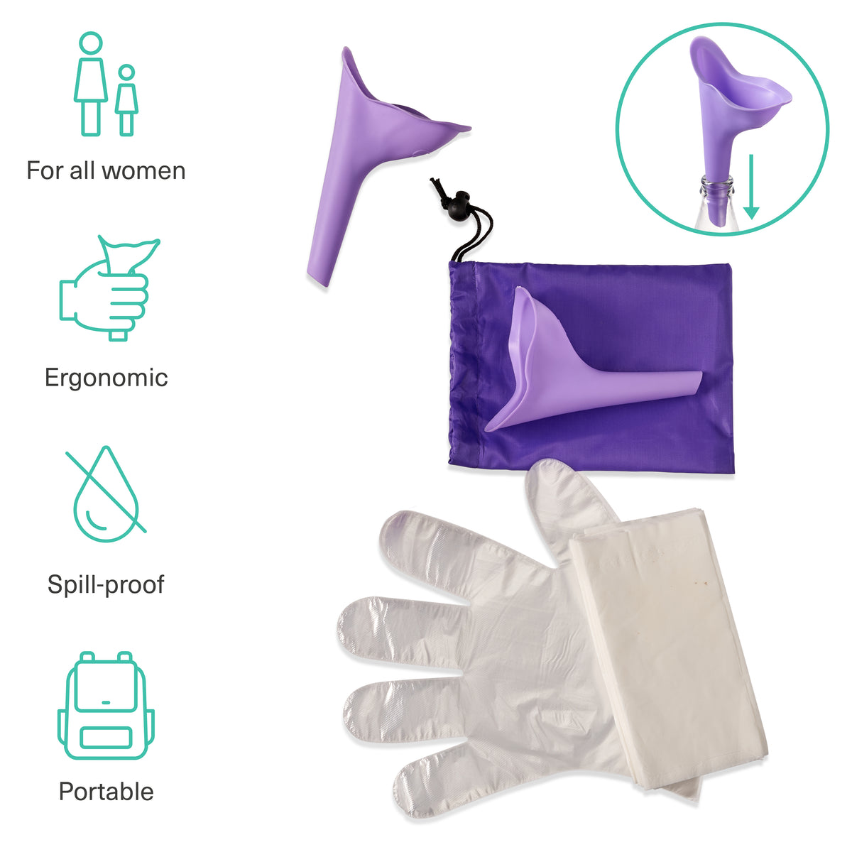 Portable Women's Urination Kit - Hygienic & Discreet Solution – Bramble